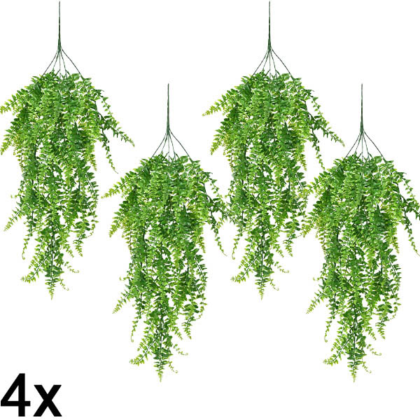 4x Műnövény, függő páfrány (80 cm) | FERNY