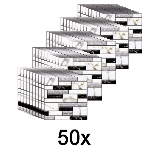5x 3D márványos falmatricák (10 db/0,9 m²) | MARBLEBLOCKS