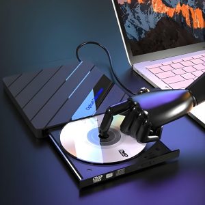 Külső DVD-meghajtó + 4 portos USB elosztó SD kártyaolvasóval és USB-C porttal | LAPDISC